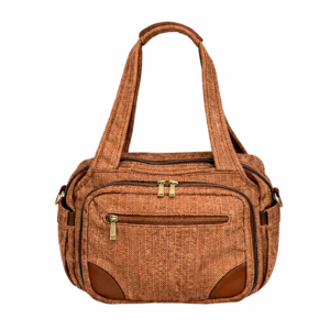 Vognveske tweed brun/cognac