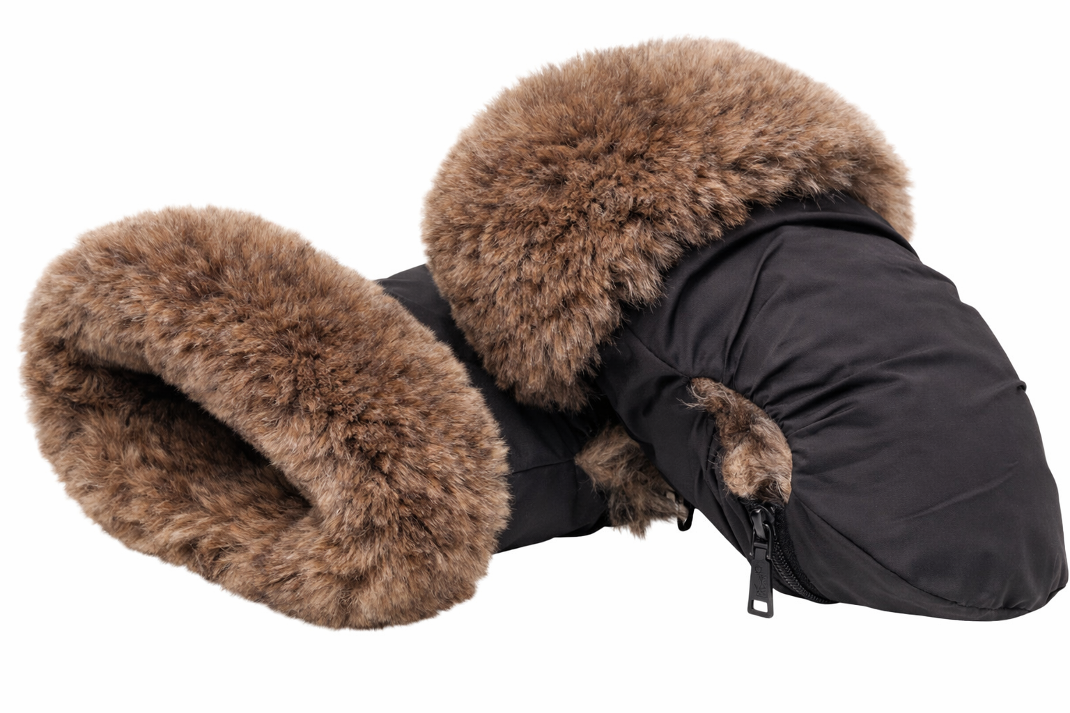 170 fake fur votter barnevogn tinkafu brun 170