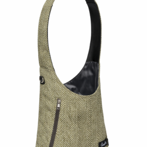 Crossbody skulderveske Tweed Oliven