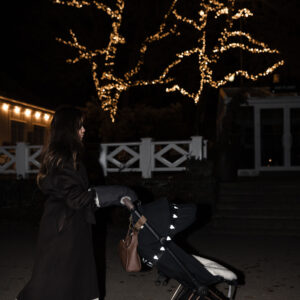 refleksstropp til barnevogn emd hjerter fra tinkafu