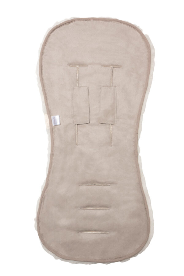187_Taupe seatliner tinkafu barnevogn lammeskinn